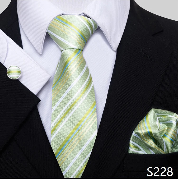 Top Grade 8 cm 100% Silk Tie Hanky Cufflink Set Necktie For Men Suit Accessories Red Paisley Wedding Gravatas Fit Party
