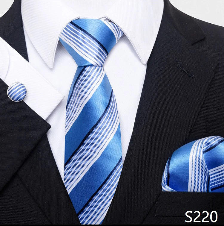 Top Grade 8 cm 100% Silk Tie Hanky Cufflink Set Necktie For Men Suit Accessories Red Paisley Wedding Gravatas Fit Party