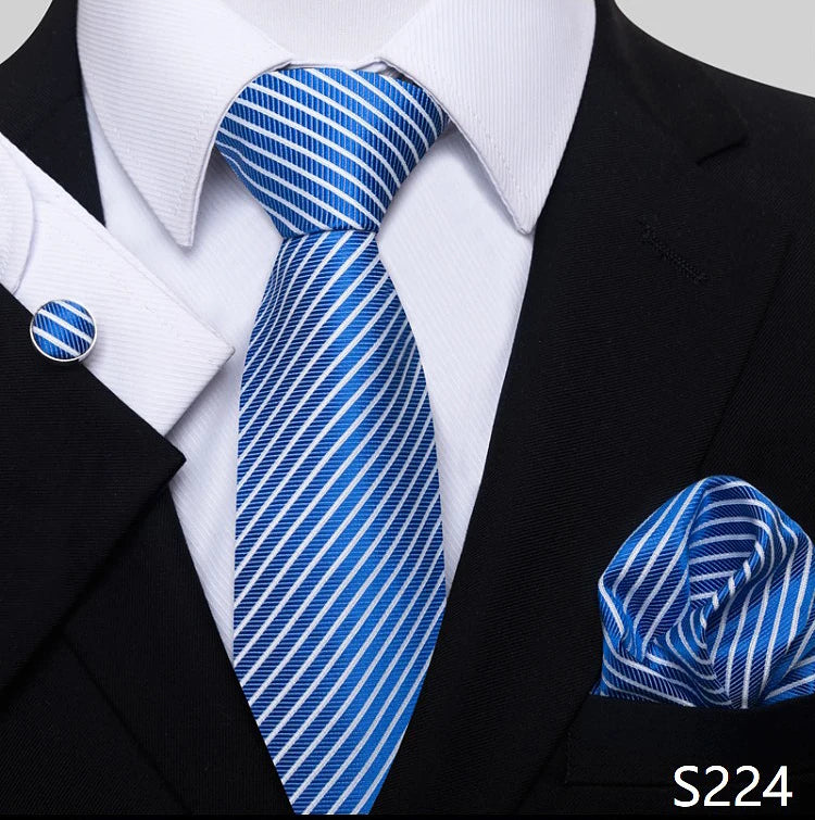 Top Grade 8 cm 100% Silk Tie Hanky Cufflink Set Necktie For Men Suit Accessories Red Paisley Wedding Gravatas Fit Party