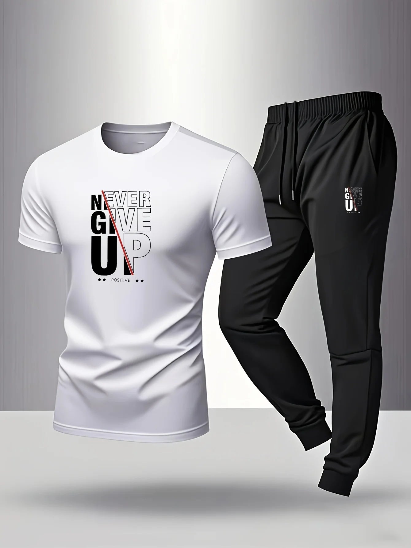 Men's casual sports outfit - T-shirt and pants - Men's underwear and sleepwear - Trendy and fashionable outfit Environmentally