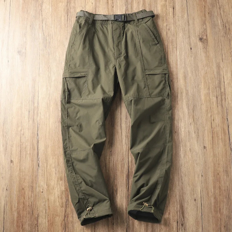 Outdoor Workwear Pants Men's Loose Fce Lined Thi Soft ell Hiking Mountain Climbing Windproof Waterproof Jaet Pants