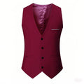 M-7XL Spring/summer Man Suit Vest Sleeveless Vest with Adjustable Waist Single Breasted Solid Color Business Suit Vest Wedding