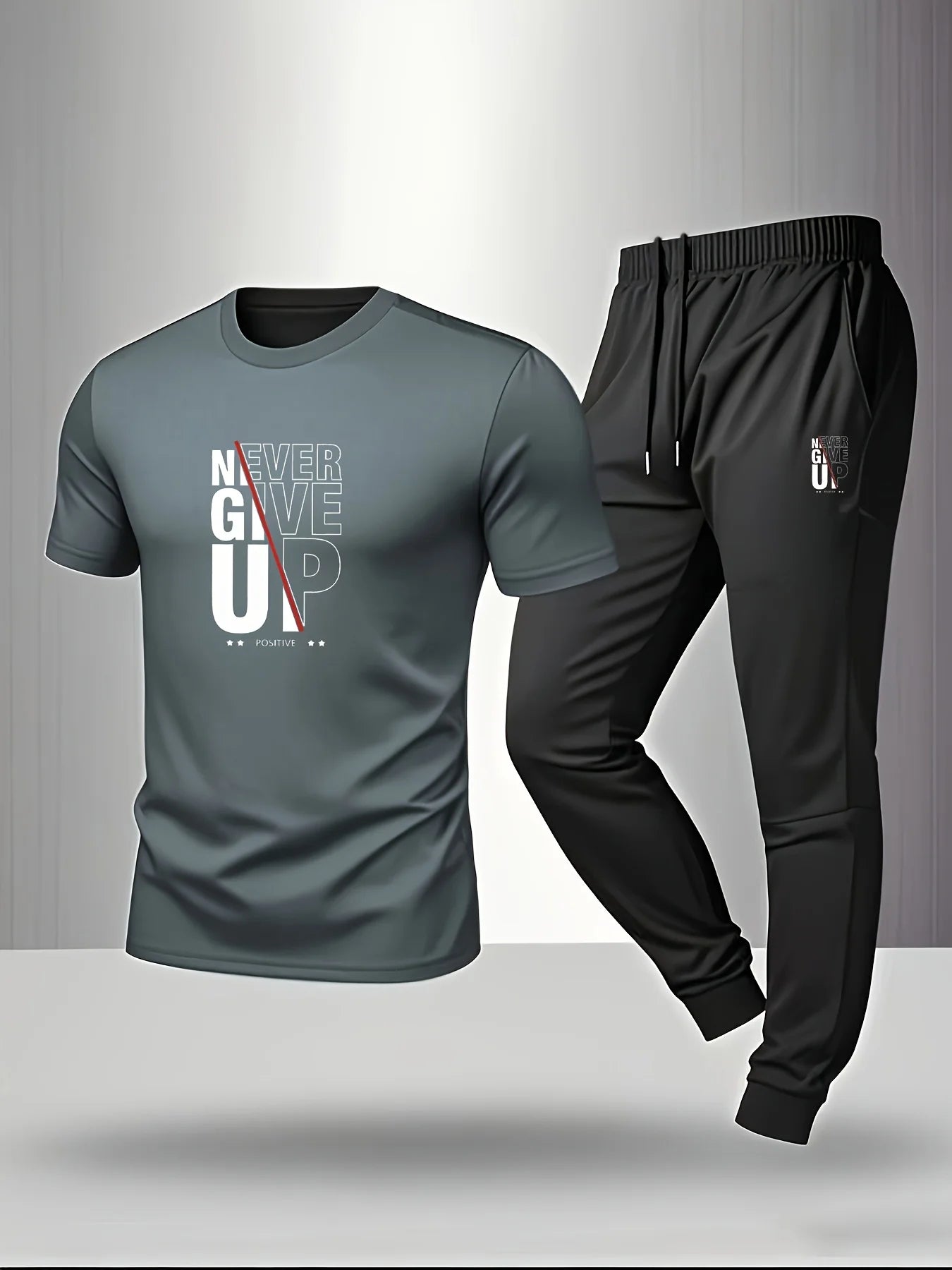 Men's casual sports outfit - T-shirt and pants - Men's underwear and sleepwear - Trendy and fashionable outfit Environmentally