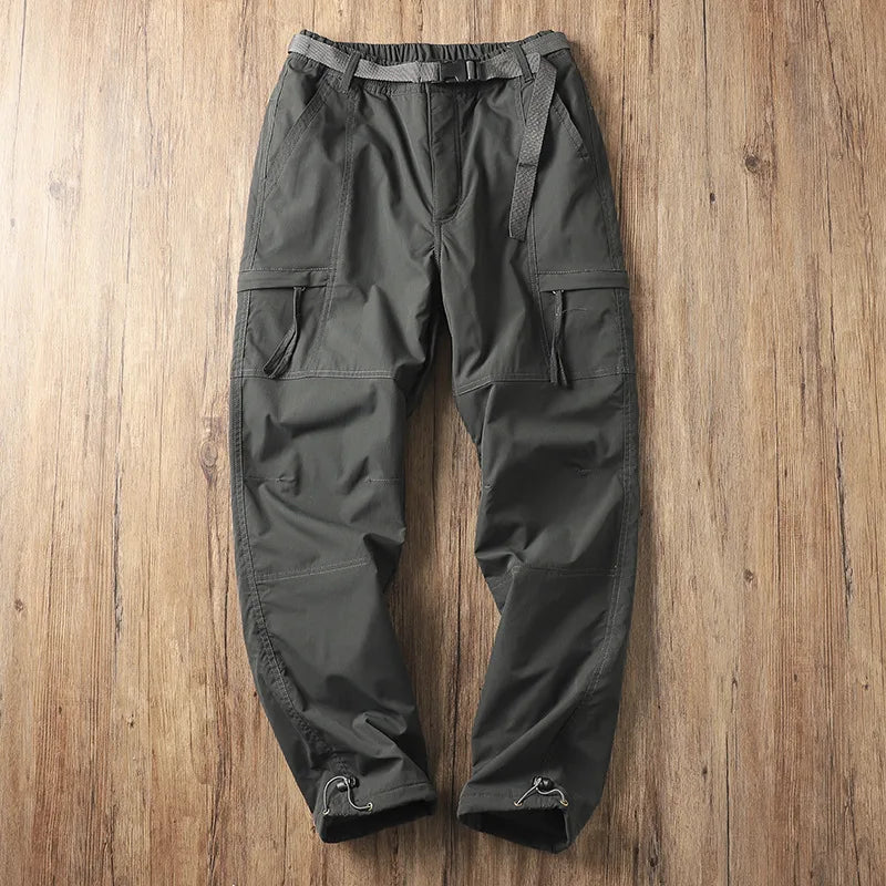 Outdoor Workwear Pants Men's Loose Fce Lined Thi Soft ell Hiking Mountain Climbing Windproof Waterproof Jaet Pants