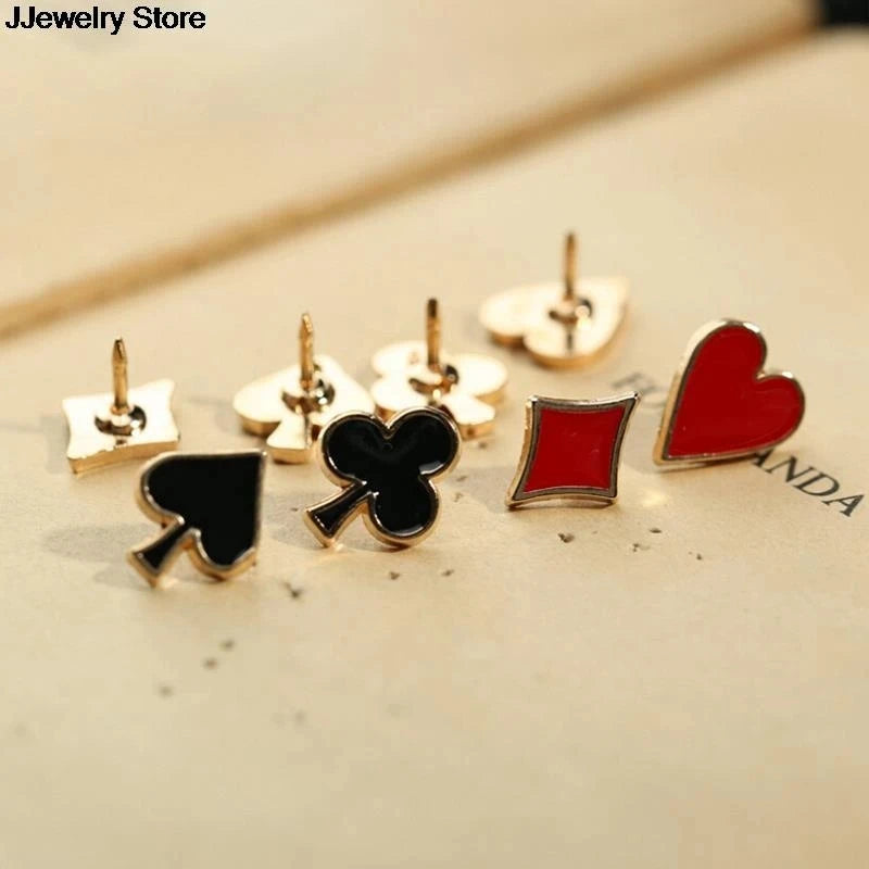 4pcs/Set Novelty Poker Themed Lapel Pin for Women Men Suit Dress Decoration Brooch Badge Collar Pins Holiday Gifts
