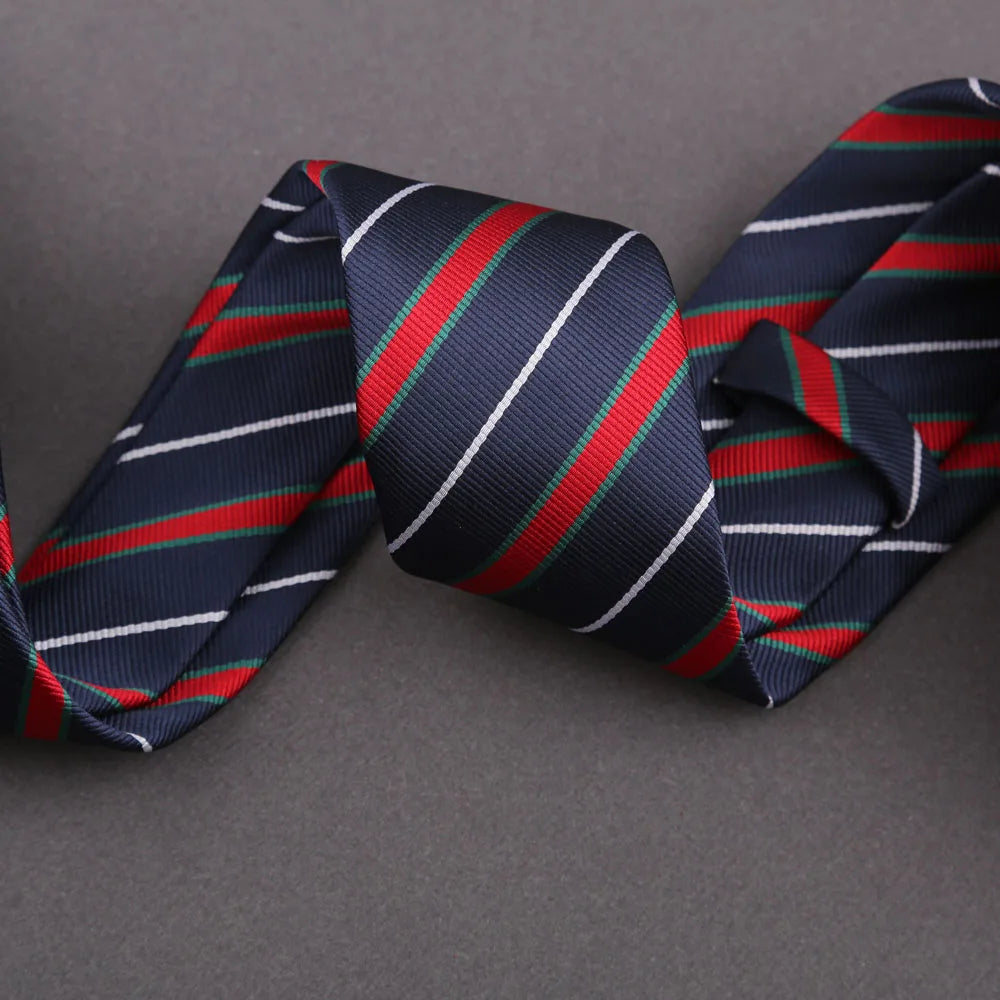 Elegant Blue Pink Striped 8 cm Men Tie For Men Suit Accessories Wedding Workplace Birthday Party Outfit