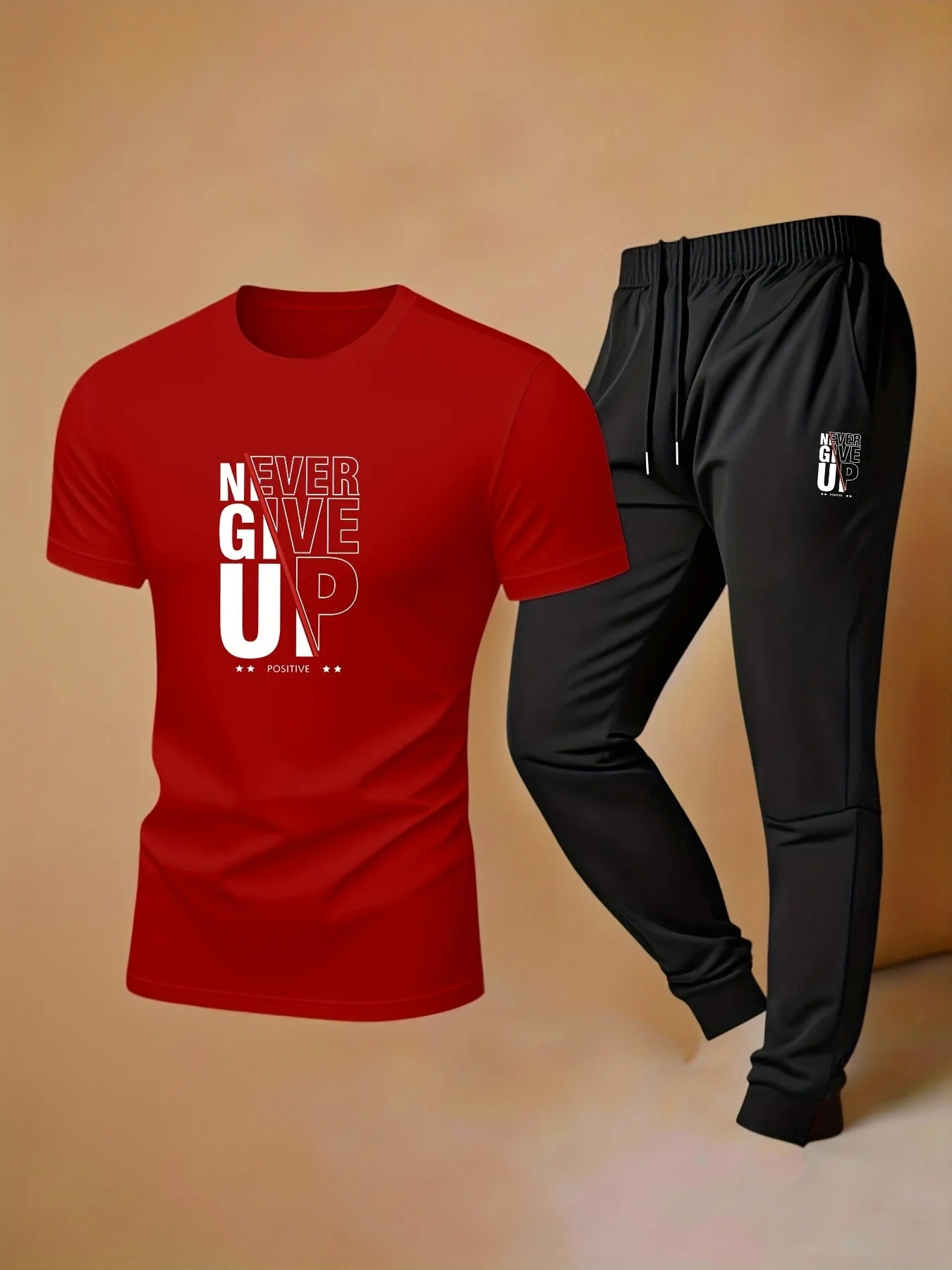 Men's casual sports outfit - T-shirt and pants - Men's underwear and sleepwear - Trendy and fashionable outfit Environmentally