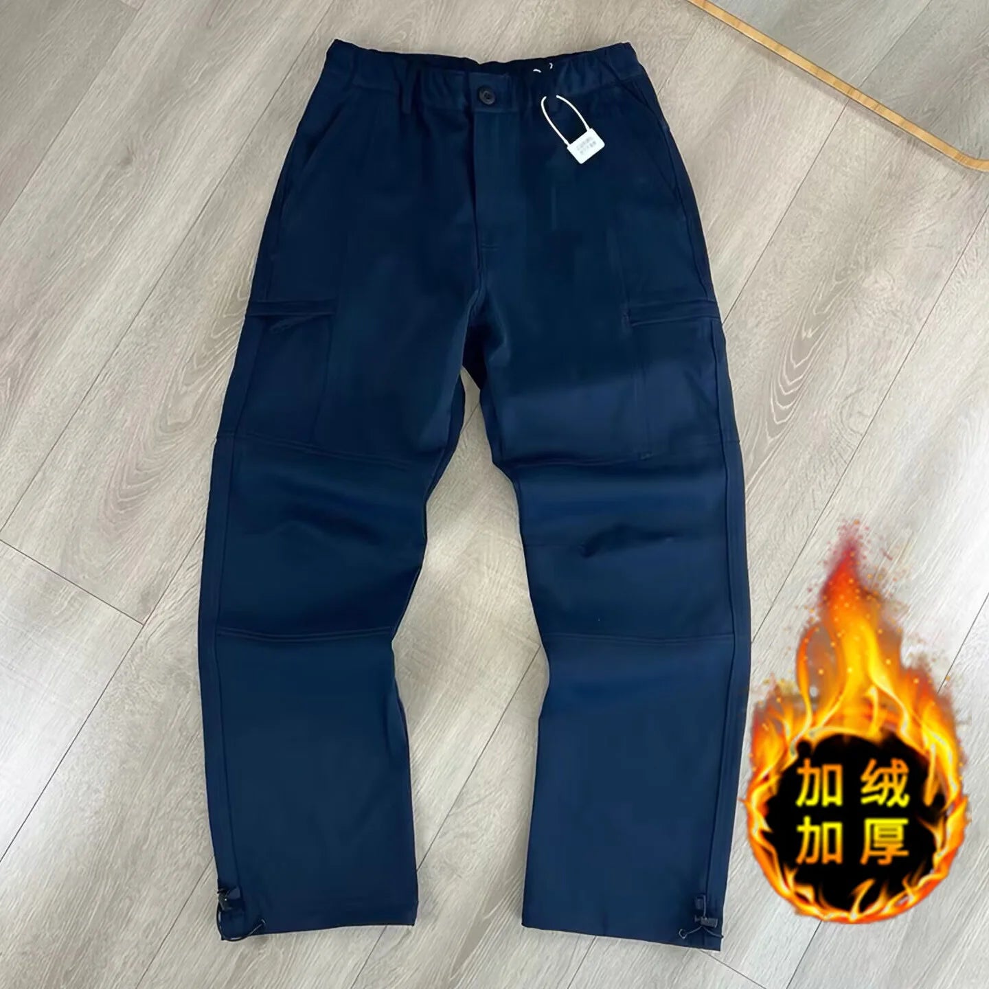 Outdoor Workwear Pants Men's Loose Fce Lined Thi Soft ell Hiking Mountain Climbing Windproof Waterproof Jaet Pants