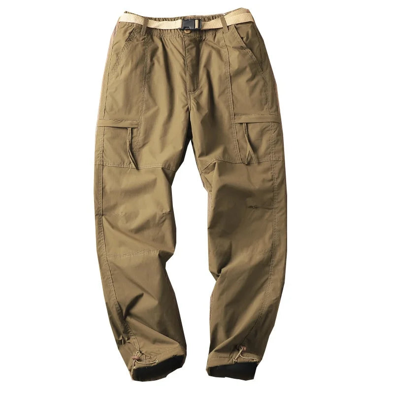 Outdoor Workwear Pants Men's Loose Fce Lined Thi Soft ell Hiking Mountain Climbing Windproof Waterproof Jaet Pants
