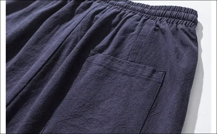 Men Harem Pants Streetwear Cotton Linen Joggers New Baggy Hip Hop Fashion Pants Casual Solid Trousers Male Trendy Sweatpants